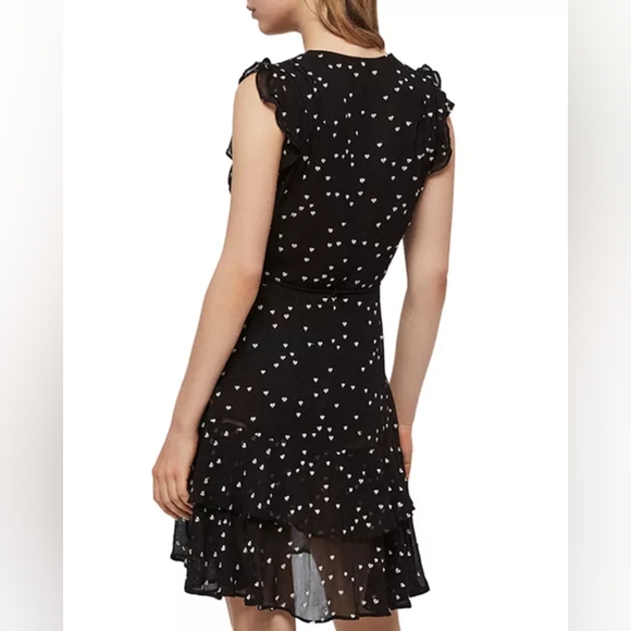 ALLSAINTS Lana Embroidered Hearts Wrap Dress, Size Small - Picture 3 of 12